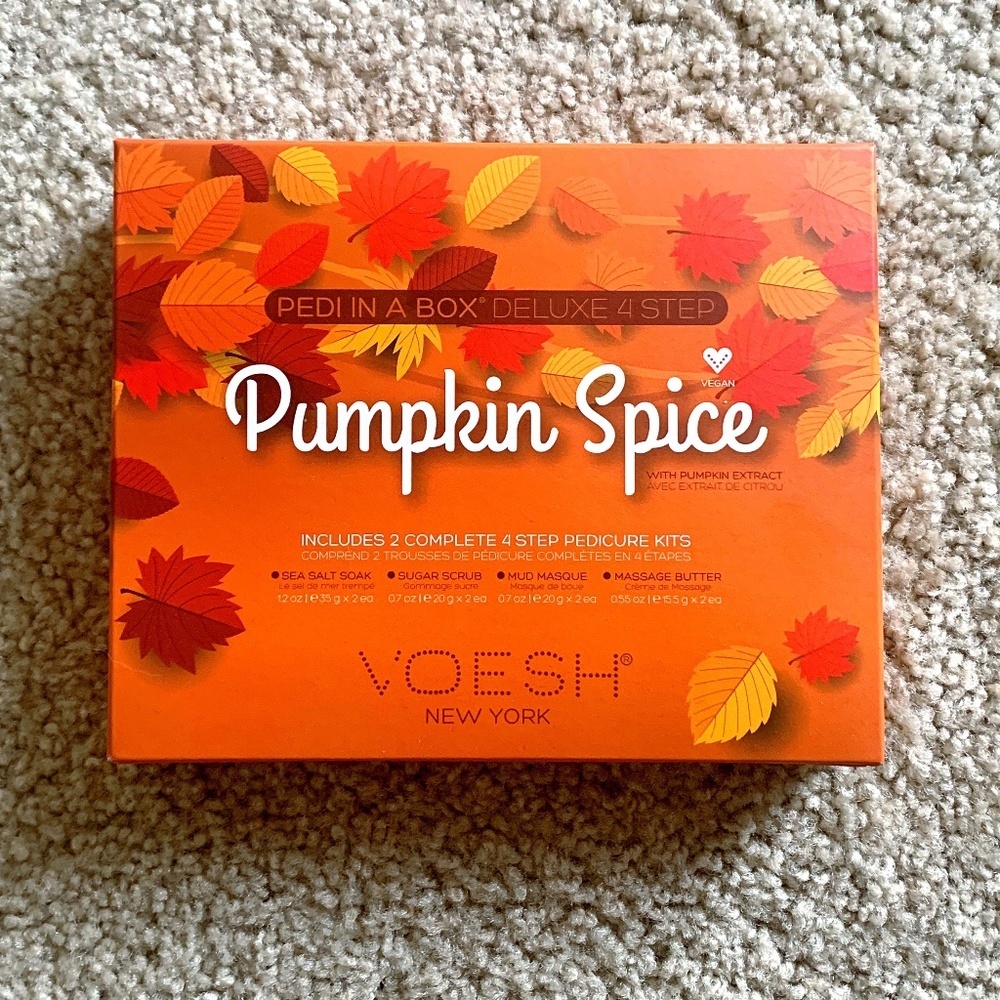 Voesh Pumpkin Spice Pedi In A Box 4 Step System